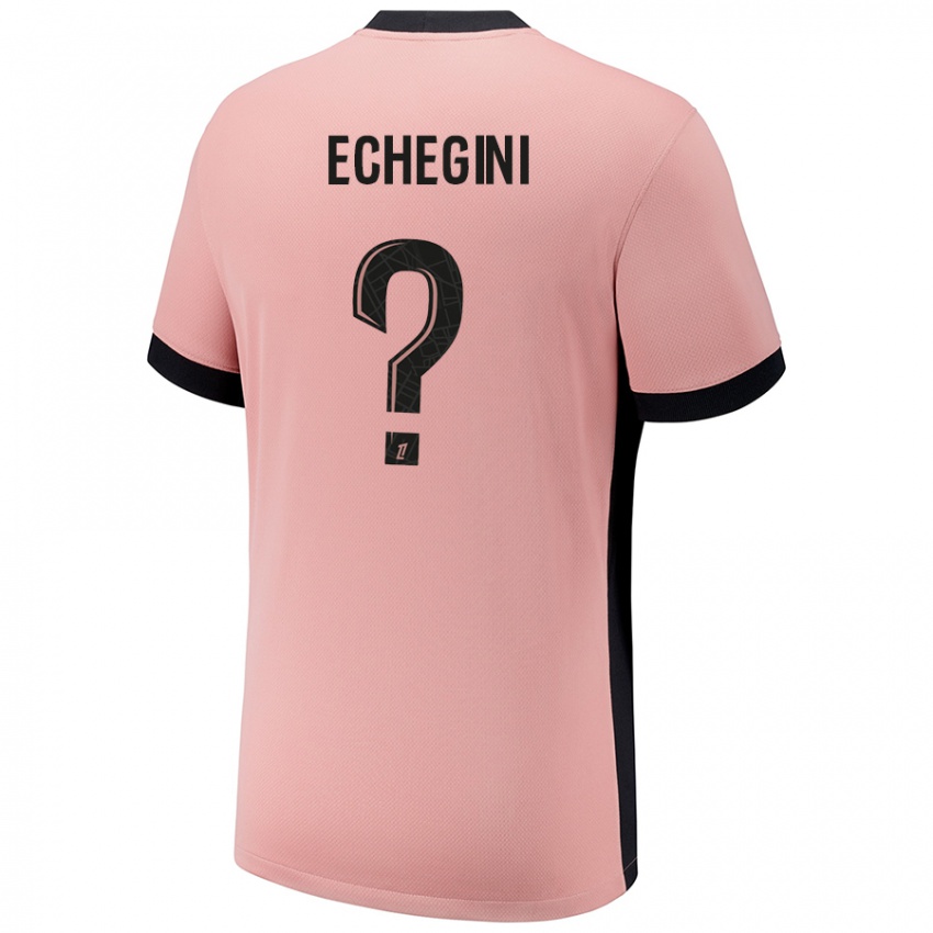 Niño Camiseta Jennifer Echegini #0 Rosa Óxido Equipación Tercera 2024/25 La Camisa