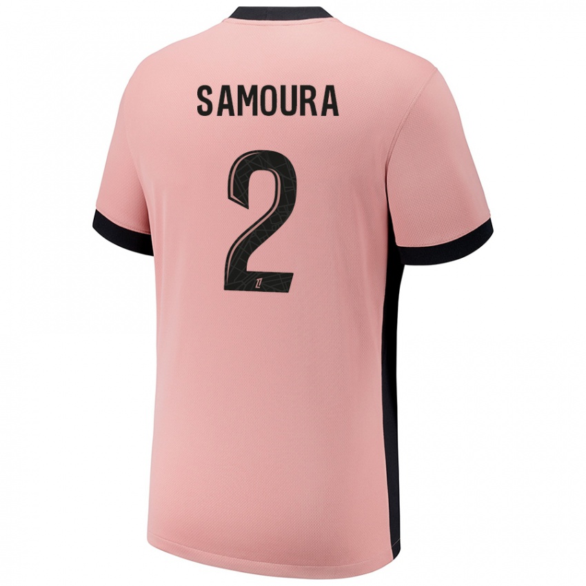 Niño Camiseta Thiniba Samoura #2 Rosa Óxido Equipación Tercera 2024/25 La Camisa