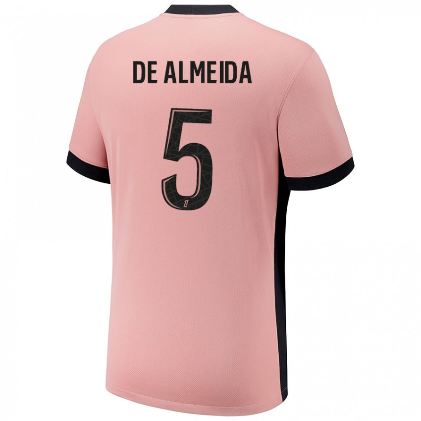 Niño Camiseta Elisa De Almeida #5 Rosa Óxido Equipación Tercera 2024/25 La Camisa