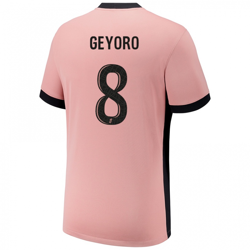 Niño Camiseta Grace Geyoro #8 Rosa Óxido Equipación Tercera 2024/25 La Camisa