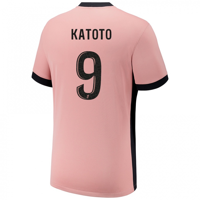 Niño Camiseta Marie-Antoinette Katoto #9 Rosa Óxido Equipación Tercera 2024/25 La Camisa