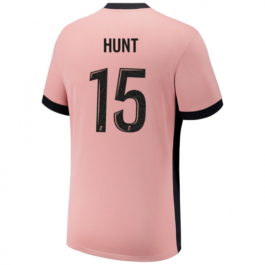 Niño Camiseta Clare Hunt #15 Rosa Óxido Equipación Tercera 2024/25 La Camisa