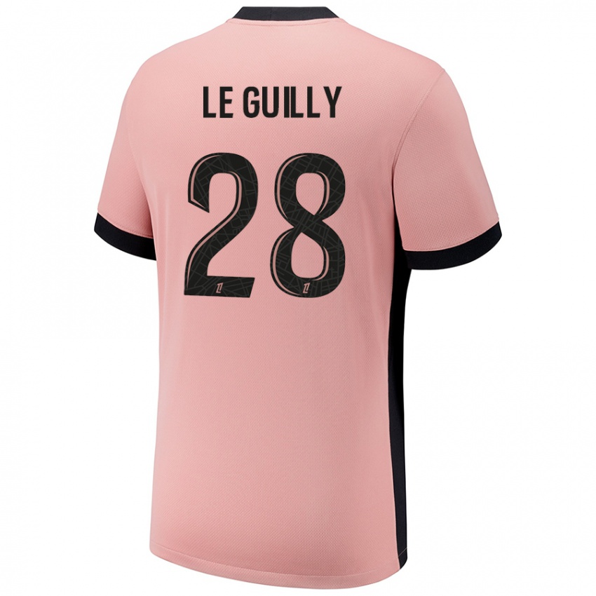 Niño Camiseta Jade Le Guilly #28 Rosa Óxido Equipación Tercera 2024/25 La Camisa