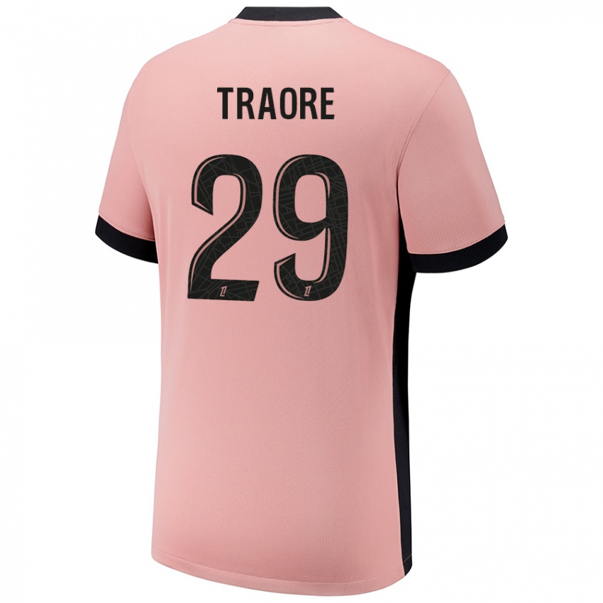 Niño Camiseta Manssita Traoré #29 Rosa Óxido Equipación Tercera 2024/25 La Camisa