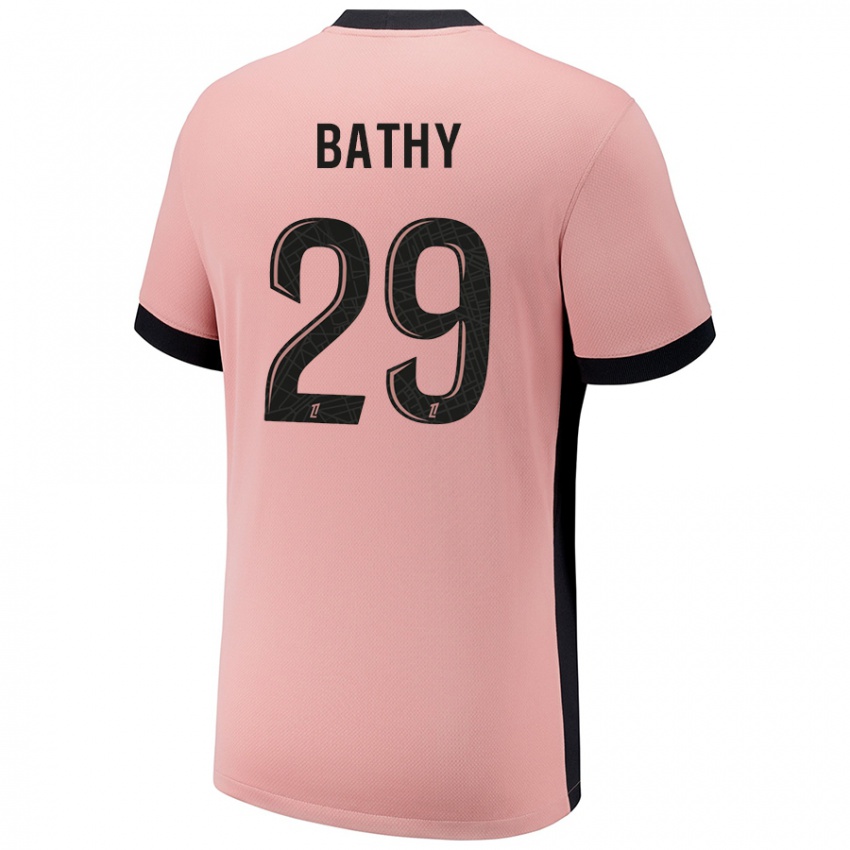 Niño Camiseta Griedge Mbock Bathy #29 Rosa Óxido Equipación Tercera 2024/25 La Camisa