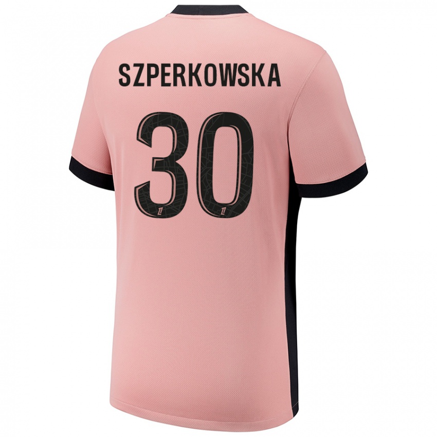 Niño Camiseta Oliwia Szperkowska #30 Rosa Óxido Equipación Tercera 2024/25 La Camisa