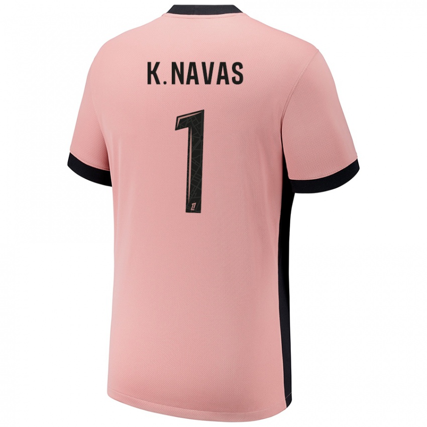 Niño Camiseta Keylor Navas #1 Rosa Óxido Equipación Tercera 2024/25 La Camisa