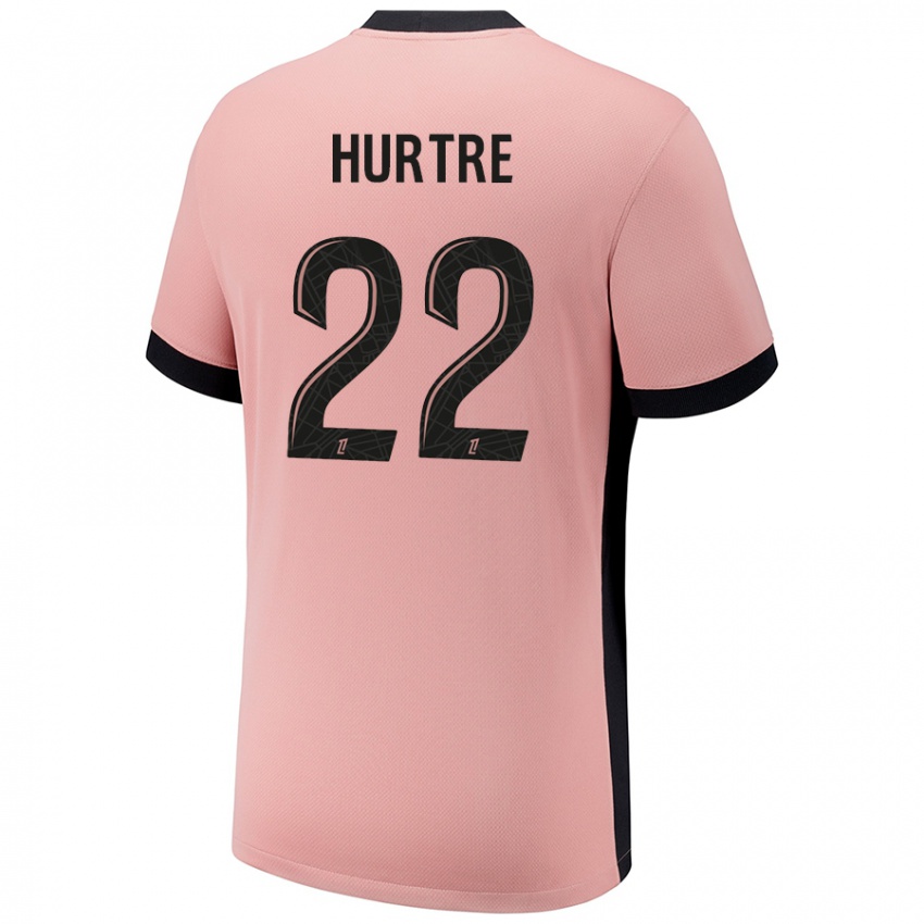 Niño Camiseta Oceane Hurtre #22 Rosa Óxido Equipación Tercera 2024/25 La Camisa