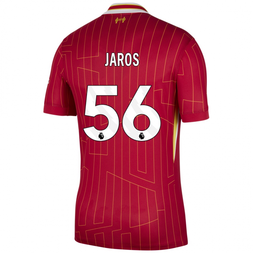 Hombre Camiseta Vitezslav Jaros #56 Rojo Amarillo Blanco 1ª Equipación 2024/25 La Camisa