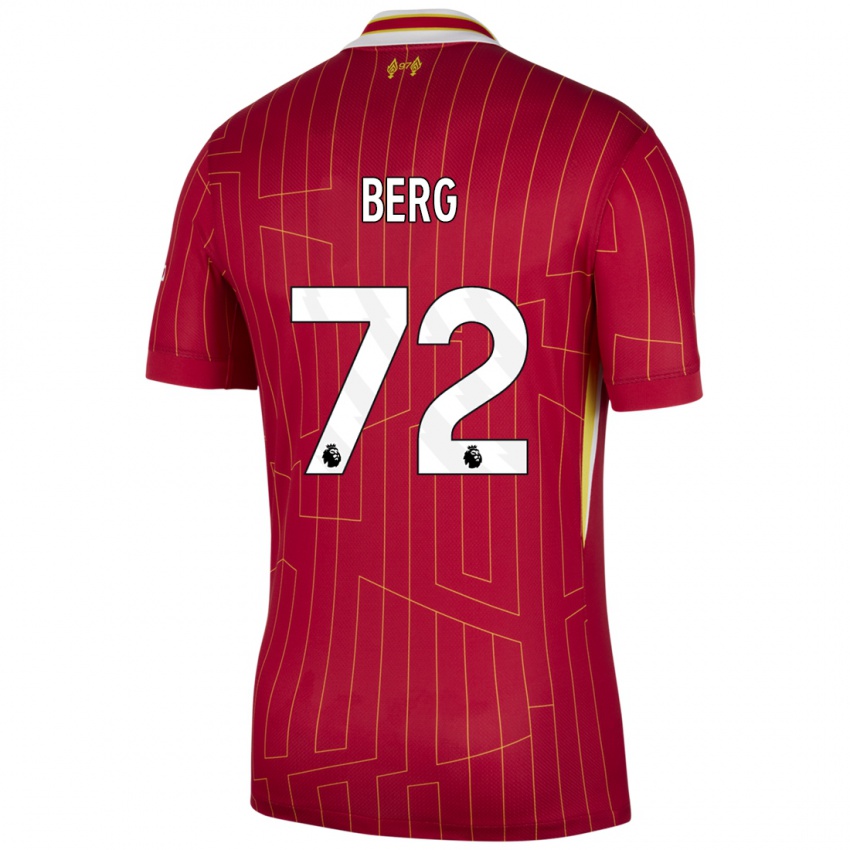 Hombre Camiseta Sepp Van Den Berg #72 Rojo Amarillo Blanco 1ª Equipación 2024/25 La Camisa