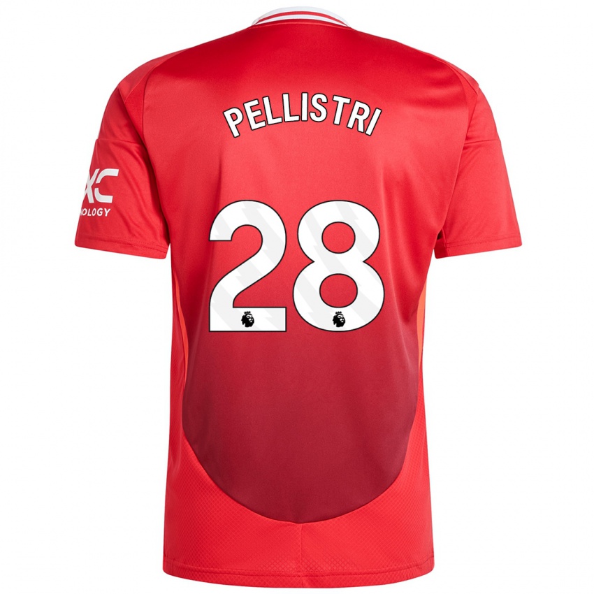 Hombre Camiseta Facundo Pellistri #28 Rojo Brillante 1ª Equipación 2024/25 La Camisa