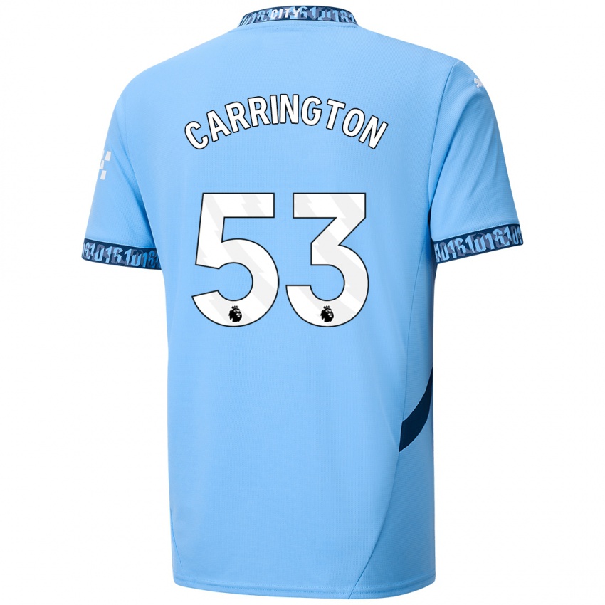 Hombre Camiseta Ezra Carrington #53 Azul Marino 1ª Equipación 2024/25 La Camisa