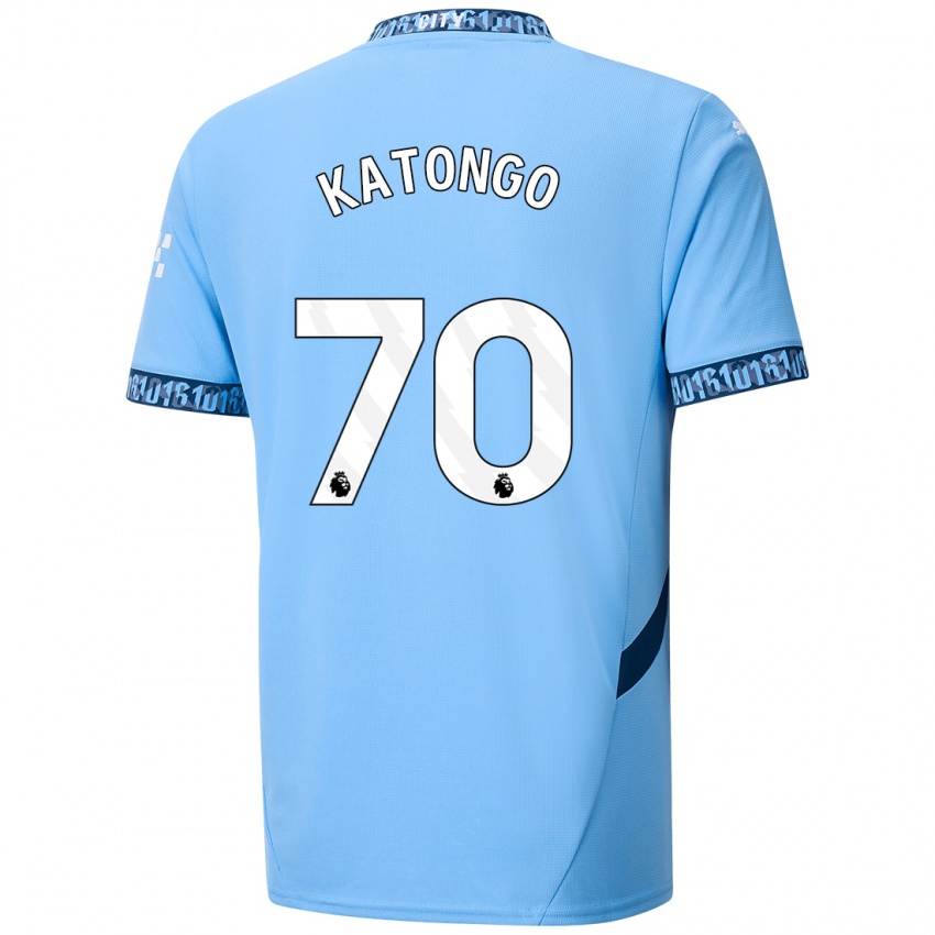 Hombre Camiseta Jadel Katongo #70 Azul Marino 1ª Equipación 2024/25 La Camisa