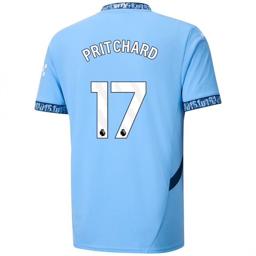 Hombre Camiseta Poppy Pritchard #17 Azul Marino 1ª Equipación 2024/25 La Camisa