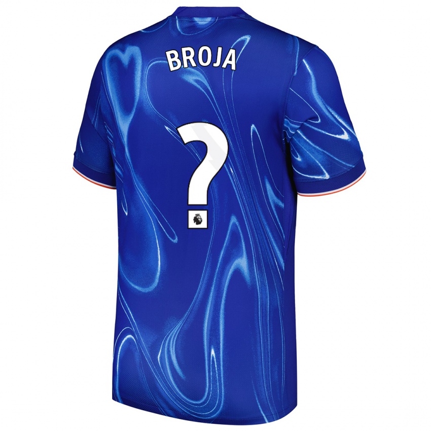 Hombre Camiseta Armando Broja #0 Azul Blanco 1ª Equipación 2024/25 La Camisa