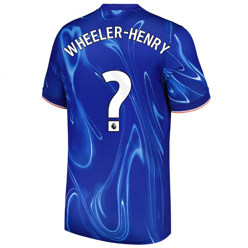 Hombre Camiseta Joseph Wheeler-Henry #0 Azul Blanco 1ª Equipación 2024/25 La Camisa