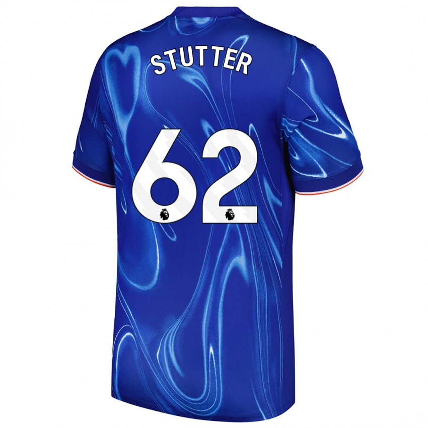 Hombre Camiseta Ronnie Stutter #62 Azul Blanco 1ª Equipación 2024/25 La Camisa