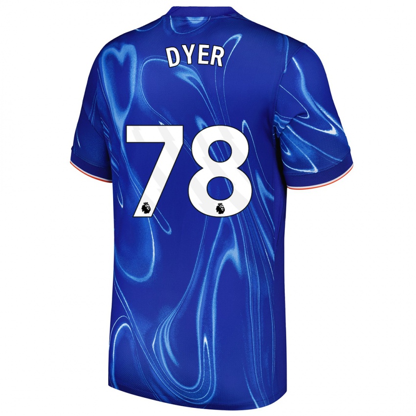 Hombre Camiseta Kiano Dyer #78 Azul Blanco 1ª Equipación 2024/25 La Camisa