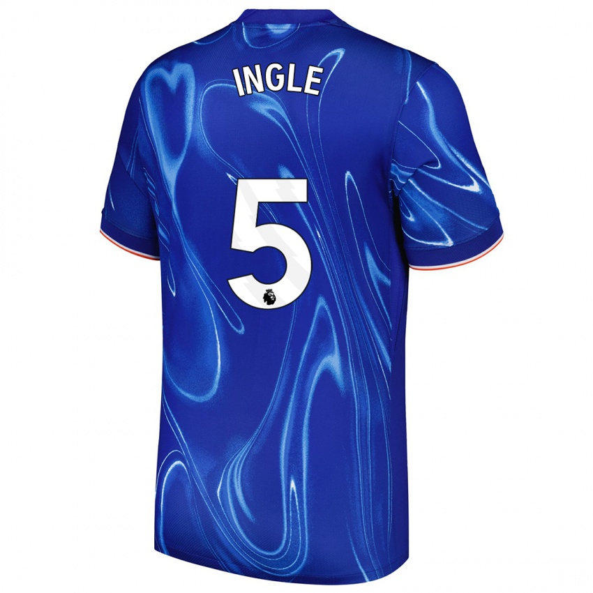 Hombre Camiseta Sophie Ingle #5 Azul Blanco 1ª Equipación 2024/25 La Camisa