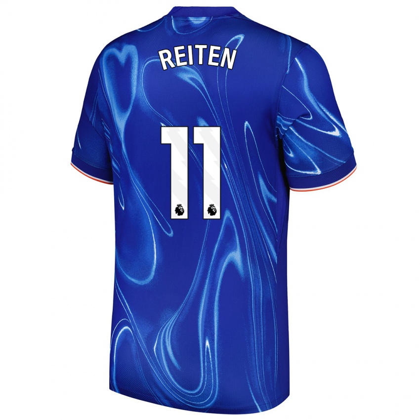 Hombre Camiseta Guro Reiten #11 Azul Blanco 1ª Equipación 2024/25 La Camisa