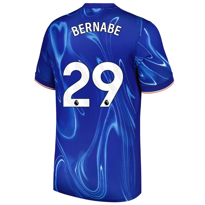 Hombre Camiseta Alejandra Bernabé #29 Azul Blanco 1ª Equipación 2024/25 La Camisa