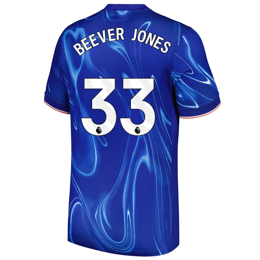 Hombre Camiseta Aggie Beever-Jones #33 Azul Blanco 1ª Equipación 2024/25 La Camisa