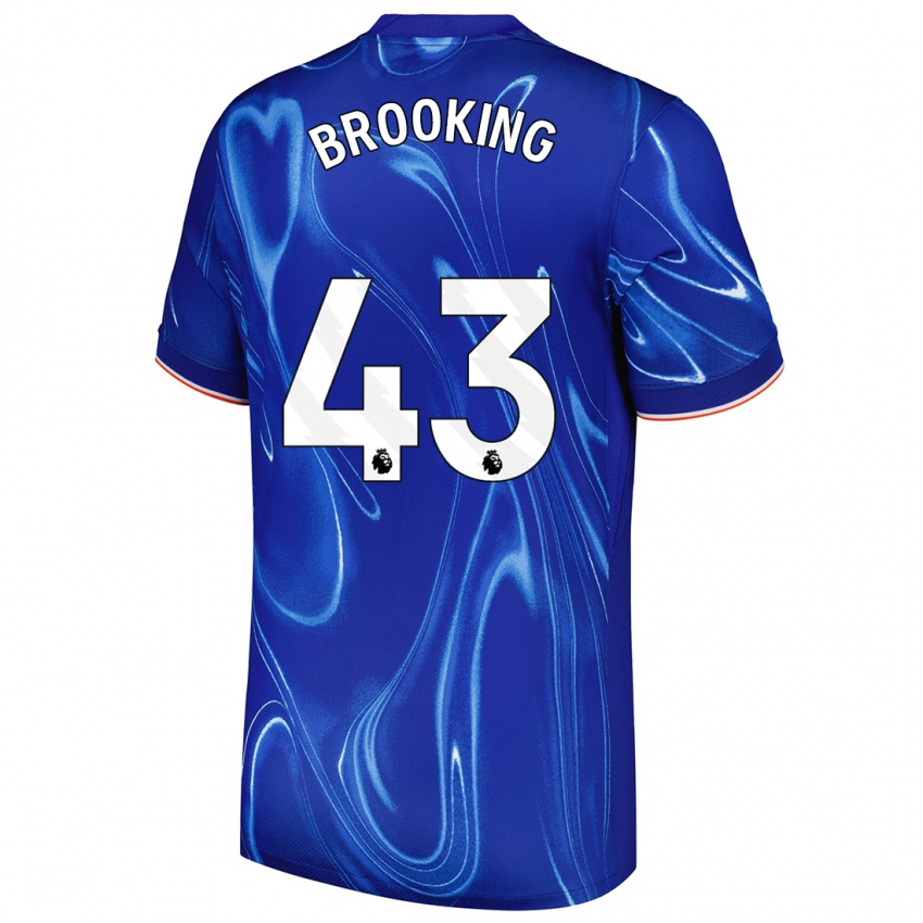 Hombre Camiseta Josh Brooking #43 Azul Blanco 1ª Equipación 2024/25 La Camisa