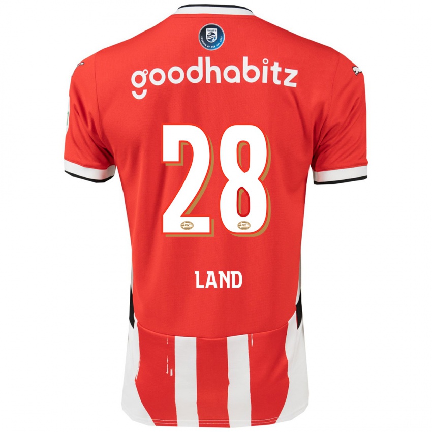 Hombre Camiseta Tygo Land #28 Rojo Blanco 1ª Equipación 2024/25 La Camisa