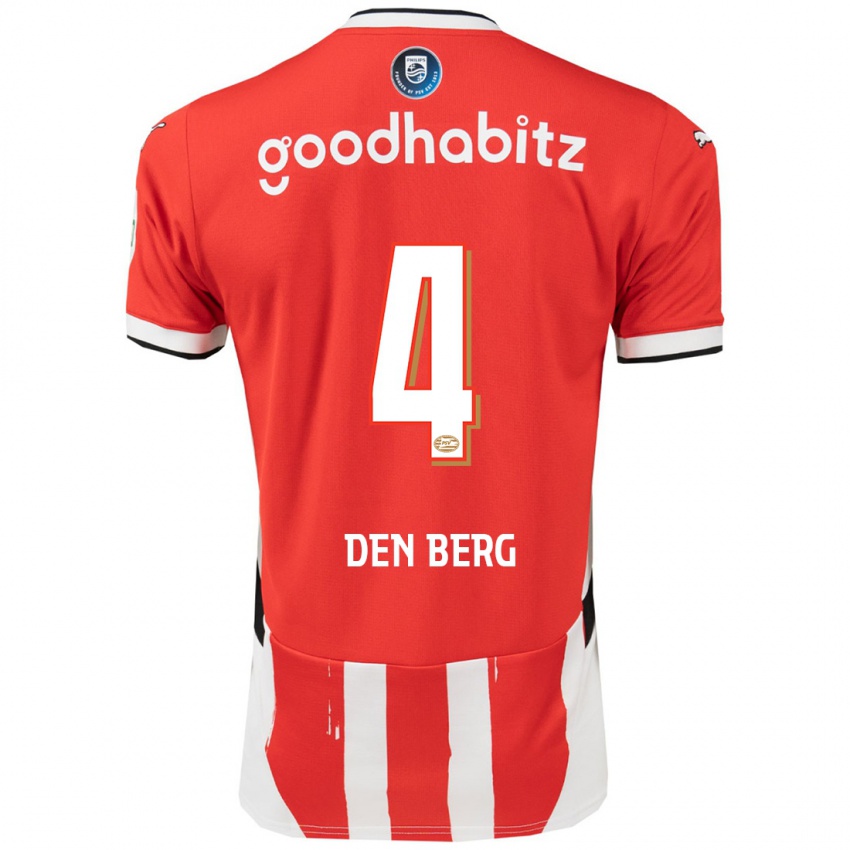 Hombre Camiseta Mandy Van Den Berg #4 Rojo Blanco 1ª Equipación 2024/25 La Camisa