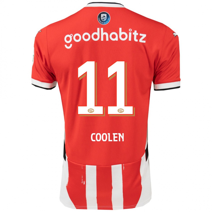 Hombre Camiseta Nadia Coolen #11 Rojo Blanco 1ª Equipación 2024/25 La Camisa