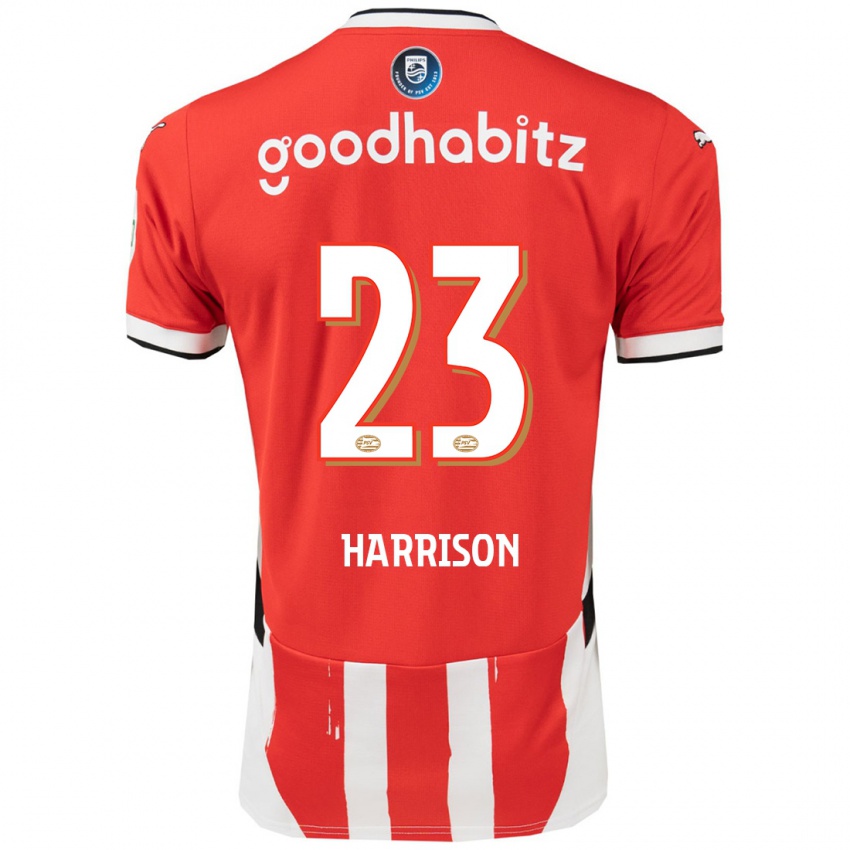 Hombre Camiseta Amy Harrison #23 Rojo Blanco 1ª Equipación 2024/25 La Camisa