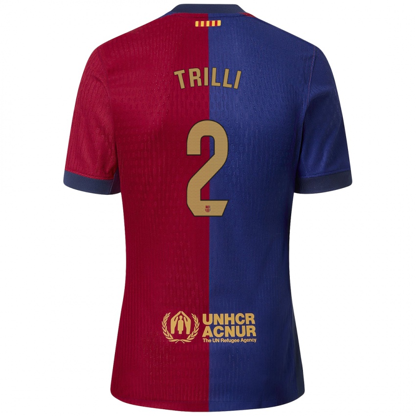 Hombre Camiseta Trilli #2 Azul Rojo 1ª Equipación 2024/25 La Camisa