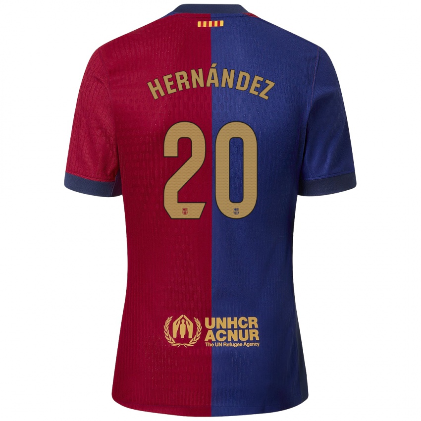 Hombre Camiseta Unai Hernández #20 Azul Rojo 1ª Equipación 2024/25 La Camisa