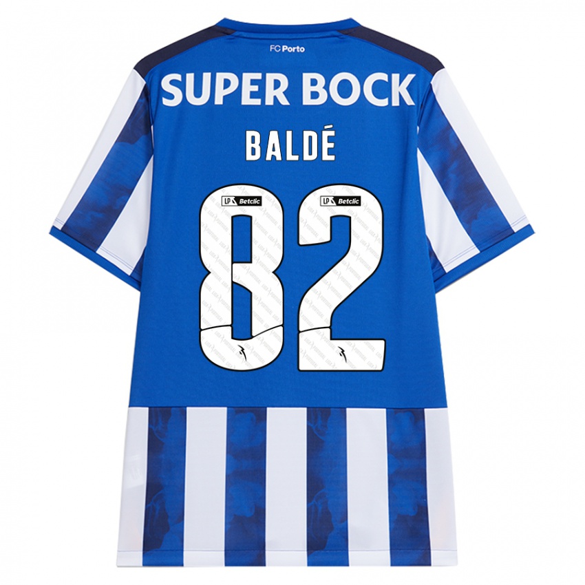 Hombre Camiseta Alfa Baldé #82 Azul Blanco 1ª Equipación 2024/25 La Camisa