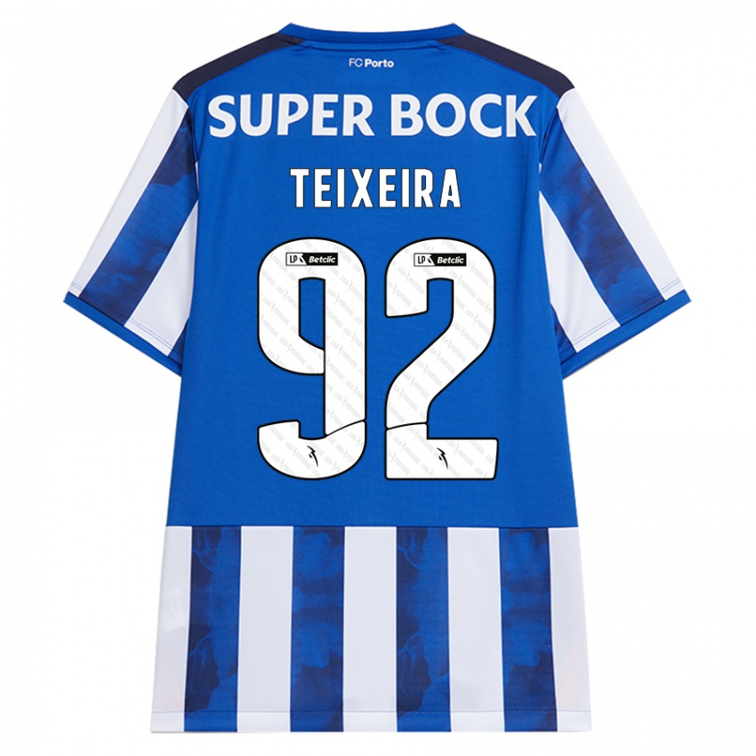 Hombre Camiseta João Teixeira #92 Azul Blanco 1ª Equipación 2024/25 La Camisa