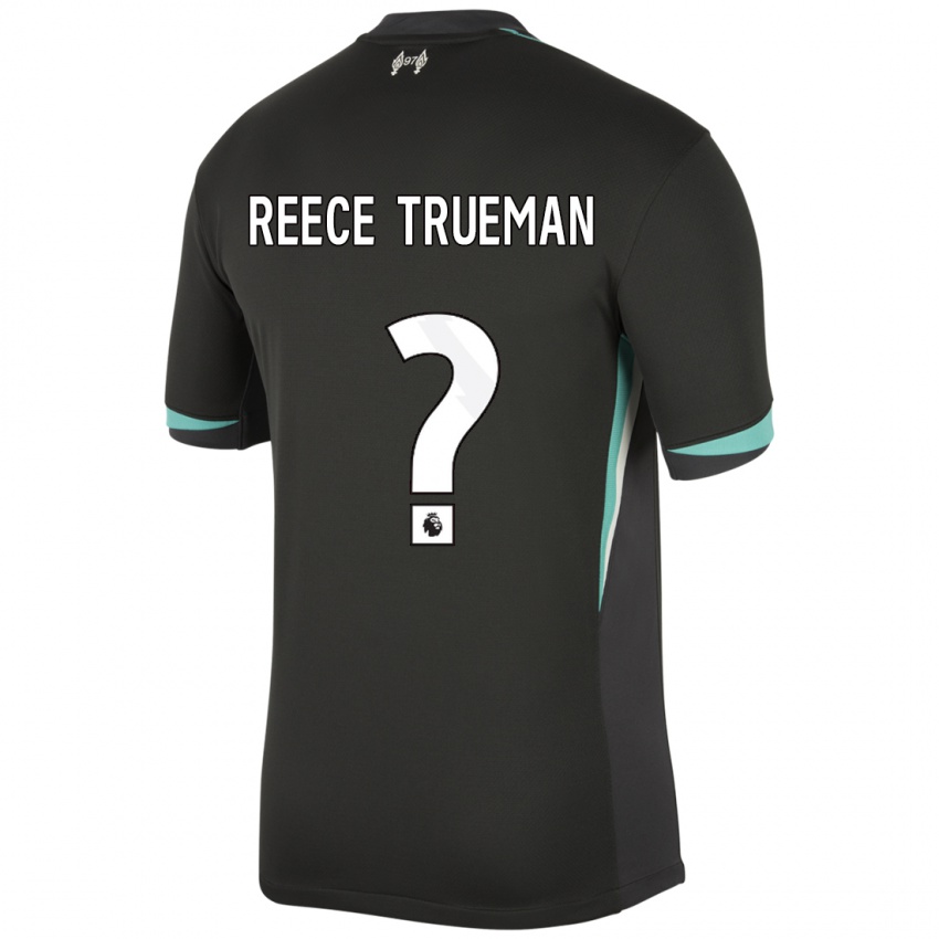 Hombre Camiseta Reece Trueman #0 Negro Antracita Blanco 2ª Equipación 2024/25 La Camisa