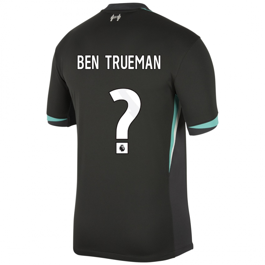 Hombre Camiseta Ben Trueman #0 Negro Antracita Blanco 2ª Equipación 2024/25 La Camisa