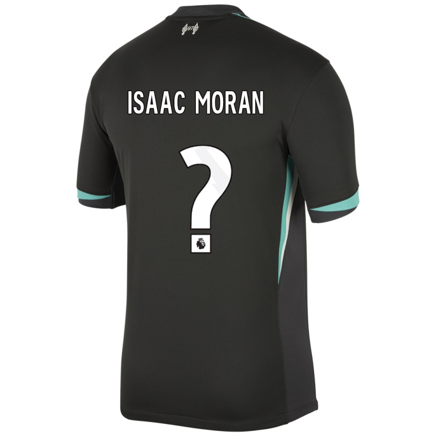 Hombre Camiseta Isaac Moran #0 Negro Antracita Blanco 2ª Equipación 2024/25 La Camisa