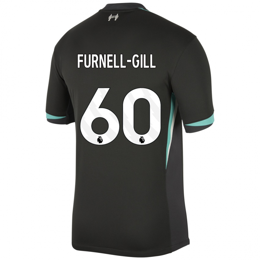 Hombre Camiseta Luca Furnell-Gill #60 Negro Antracita Blanco 2ª Equipación 2024/25 La Camisa