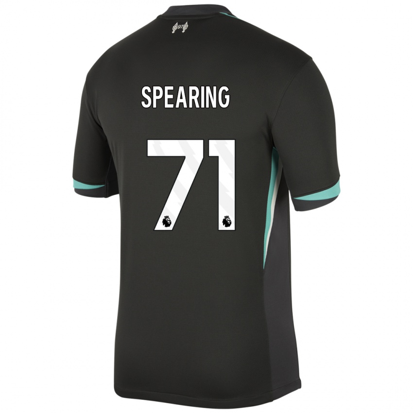 Hombre Camiseta Jay Spearing #71 Negro Antracita Blanco 2ª Equipación 2024/25 La Camisa