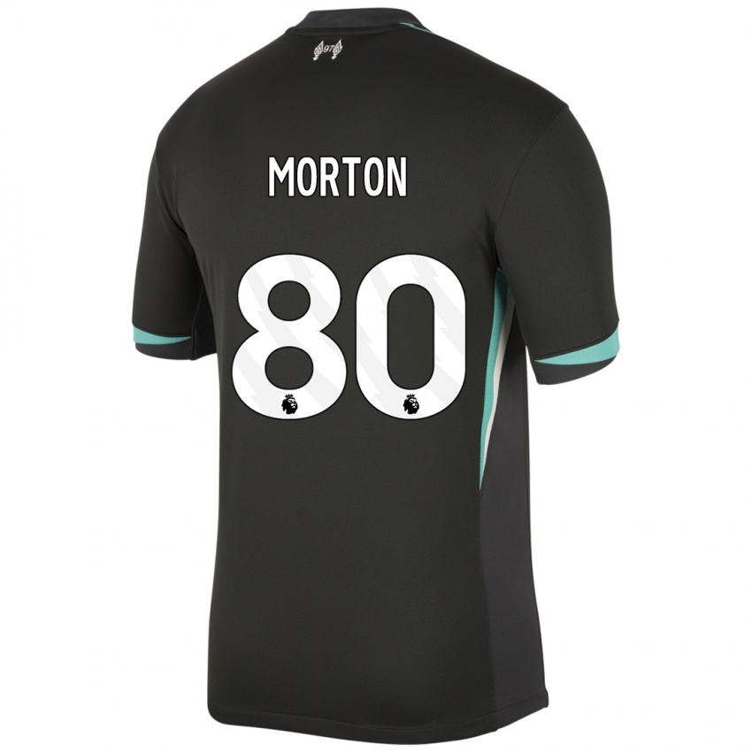 Hombre Camiseta Tyler Morton #80 Negro Antracita Blanco 2ª Equipación 2024/25 La Camisa