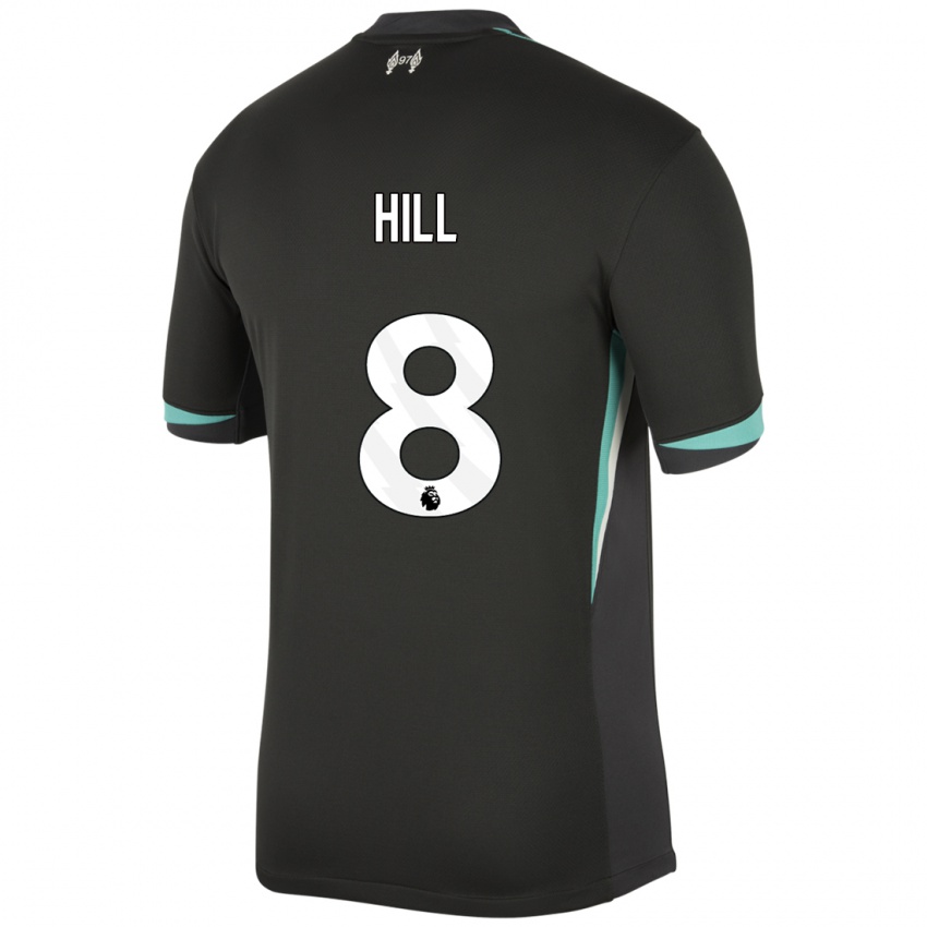 Hombre Camiseta Tom Hill #8 Negro Antracita Blanco 2ª Equipación 2024/25 La Camisa