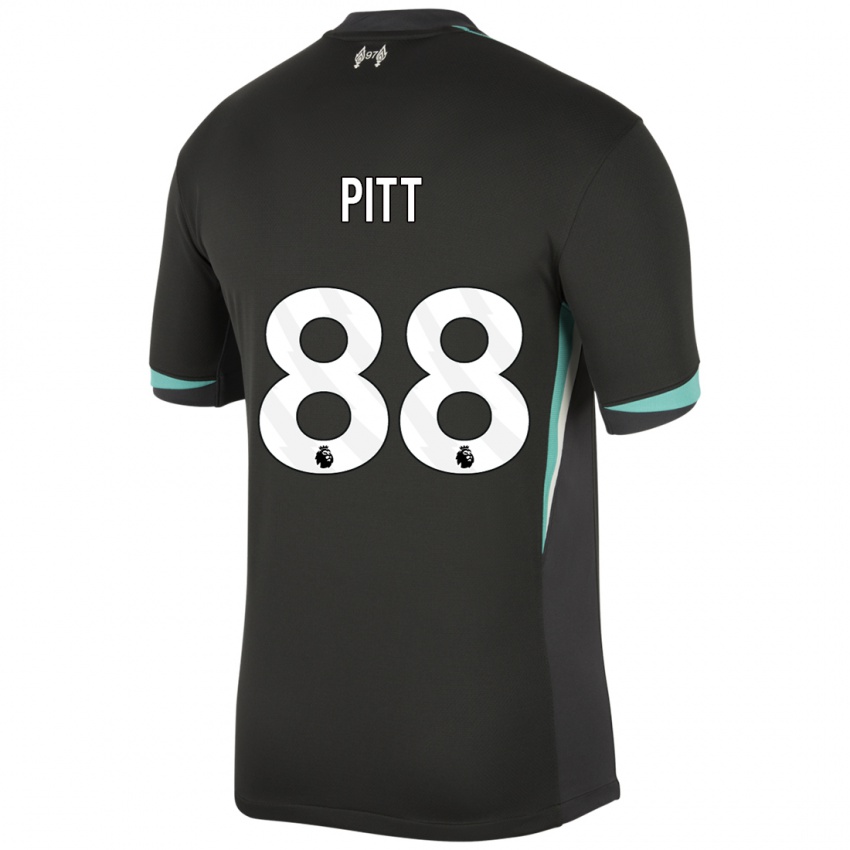 Hombre Camiseta Lucas Pitt #88 Negro Antracita Blanco 2ª Equipación 2024/25 La Camisa