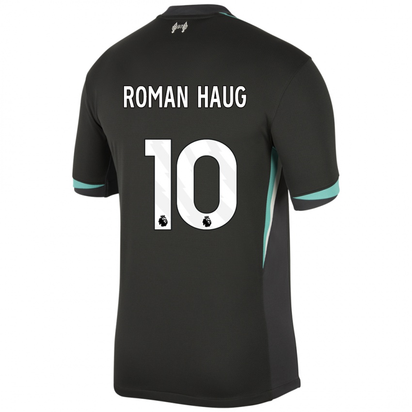 Hombre Camiseta Sophie Román Haug #10 Negro Antracita Blanco 2ª Equipación 2024/25 La Camisa