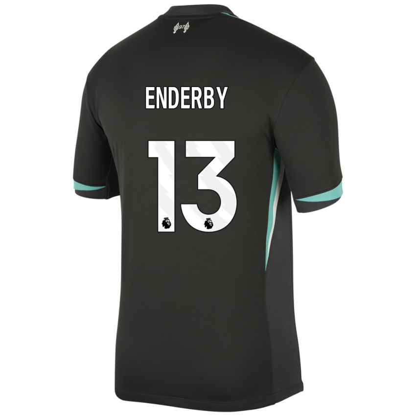 Hombre Camiseta Mia Enderby #13 Negro Antracita Blanco 2ª Equipación 2024/25 La Camisa