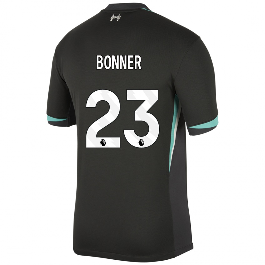 Hombre Camiseta Gemma Bonner #23 Negro Antracita Blanco 2ª Equipación 2024/25 La Camisa