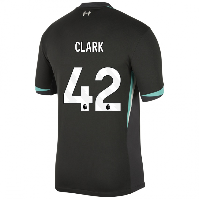 Hombre Camiseta Bobby Clark #42 Negro Antracita Blanco 2ª Equipación 2024/25 La Camisa