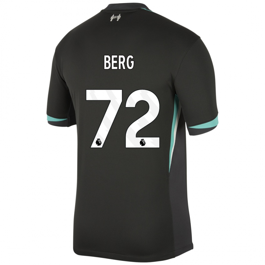 Hombre Camiseta Sepp Van Den Berg #72 Negro Antracita Blanco 2ª Equipación 2024/25 La Camisa