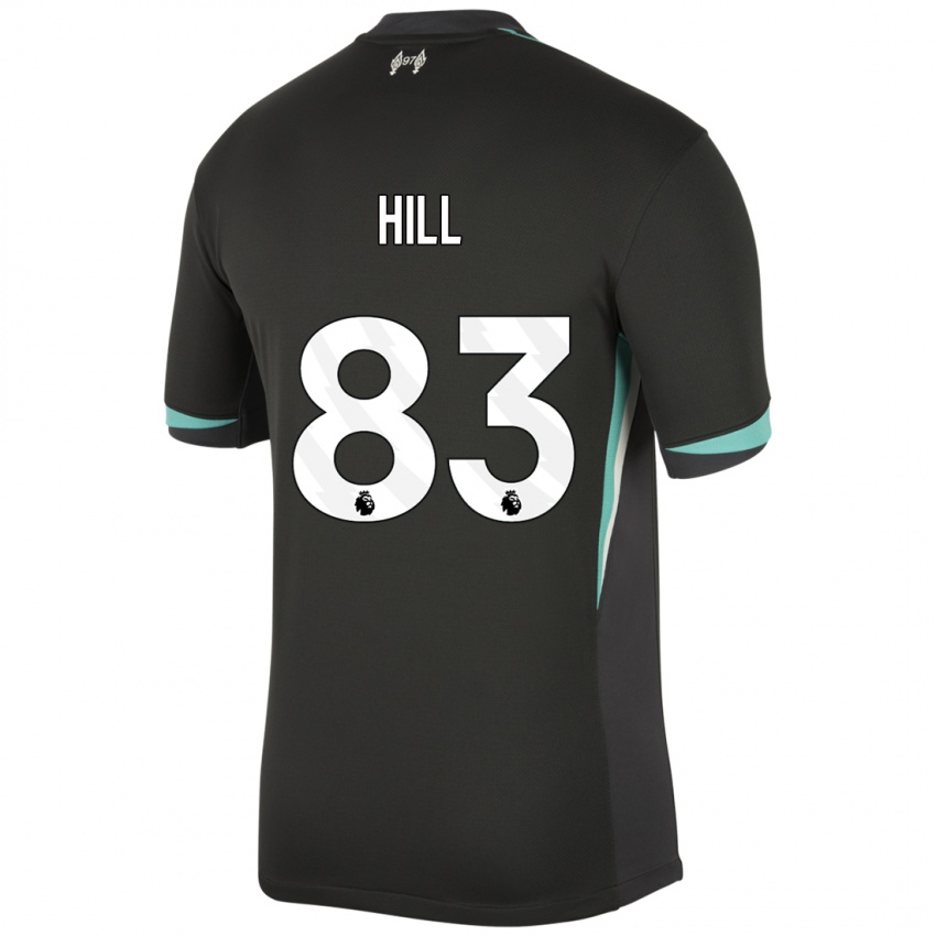 Hombre Camiseta Thomas Hill #83 Negro Antracita Blanco 2ª Equipación 2024/25 La Camisa