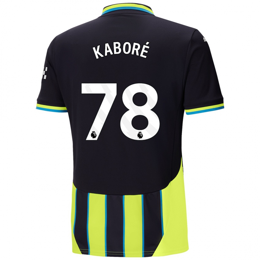 Hombre Camiseta Issa Kabore #78 Azul Amarillo 2ª Equipación 2024/25 La Camisa